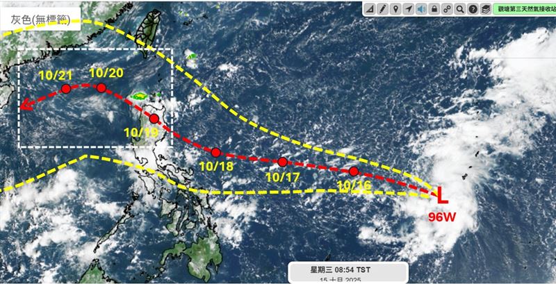 吳聖宇認為風神颱風最有可能的路徑是「經過呂宋島進入南海」。（圖／天氣職人吳聖宇臉書）