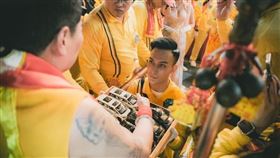 ▲值東正爐主陳冠樺感念太子爺保佑。（圖／桃園護國宮提供）