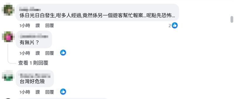 香港女遊客醉倒台北車站遭通緝犯性侵，讓許多香港網友嚇壞直呼：「台灣好危險」。（圖／翻攝自臉書）