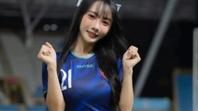 啦啦隊長小珍奶（王芯羽）。（圖／翻攝自Threads @bubbletea_wang）