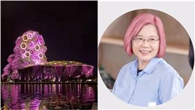 迎接BLACKPINK，陳其邁把高雄變粉色，意外釣出蔡英文留言。（圖／翻攝自陳其邁Threads）