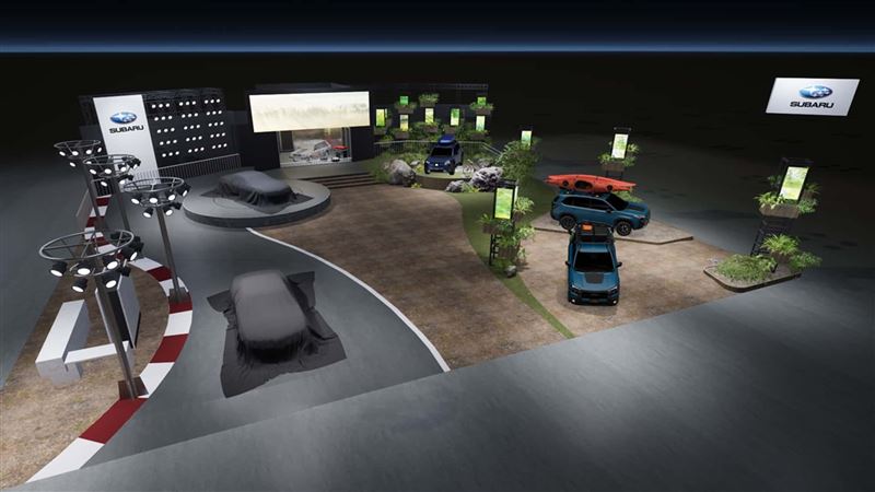2025年日本汽車展Subaru展場配置圖。（圖／翻攝Subaru網站）