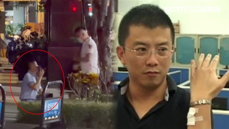 被思法人補習班掃地出戶，警界補教名師「陳立」跑到大樓大鬧1小時還下跪。（圖／翻攝自記者爆料網、資料照）