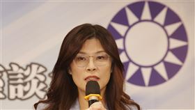 建研會與未來黨主席有約座談會　鄭麗文出席國民黨主席選舉將於18日投開票，中華民國工商建設研究會15日在台北天成大飯店舉辦「與未來黨主席有約」座談會，候選人鄭麗文（圖）出席說明參選理念、尋求支持。中央社記者張新偉攝　114年10月15日