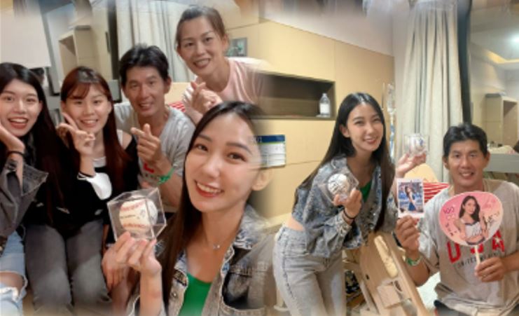 林男女兒私訊檸檬詢問是否能拍攝影片，替父親加油，不料檸檬竟兩度親自到病房探望。（圖／翻攝自Threads @sj__0112__）