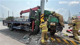 柳營奇美醫院,台南市,貨車,電桿,自撞,OHCA