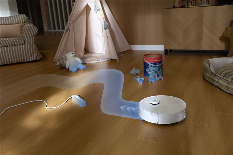 Qrevo Curv 2 Flow搭載升級版Reactive AI避障系统，可識別居家物品數量超過200種，精準清掃同時維持家中物品的安全