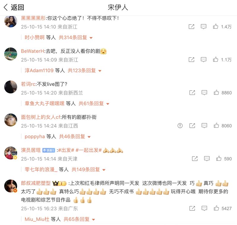 宋伊人被網友酸爆。（圖／翻攝自微博）