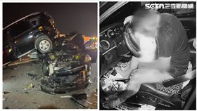 國道,第二公路警察大隊,苗栗,車禍,貨車,休旅車,新竹（圖／翻攝畫面）