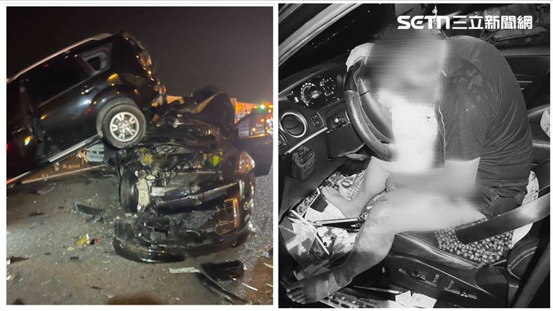 國道嚴重車禍!駕駛「血臉貼盤」2傷送醫