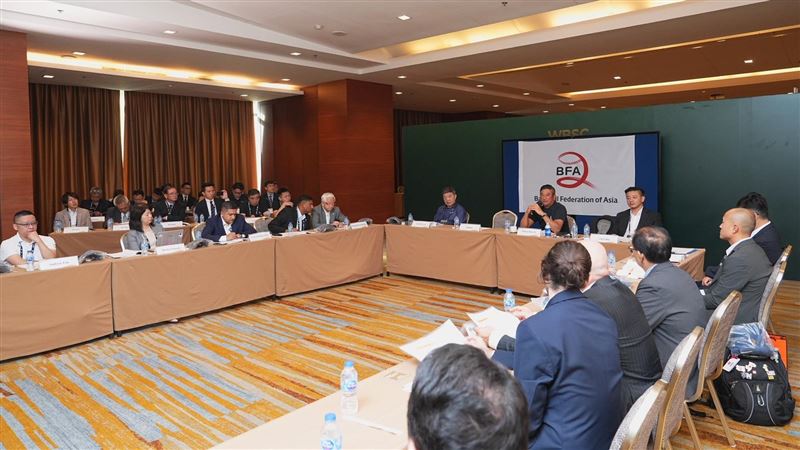 辜仲諒會長主持亞洲棒球總會執行委員會議。（圖／亞洲棒球總會提供）