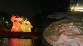 基隆潮藝術18公尺光獸爆裂　網目擊太震撼
（圖／翻攝自基隆潮藝術臉書、中央社）