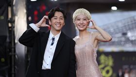 陳漢典和Lulu在紅毯上大方放閃。（圖／記者趙于瑩攝影）