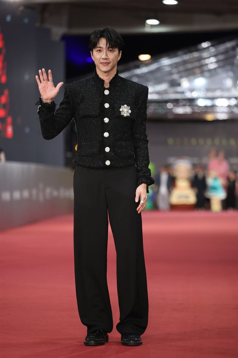 江宏傑穿西裝，展現強大氣場。（圖／記者鄭孟晃、趙于瑩攝影）