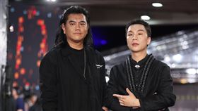 派翠克跟B2走紅毯。（圖／記者鄭孟晃、趙于瑩攝影）