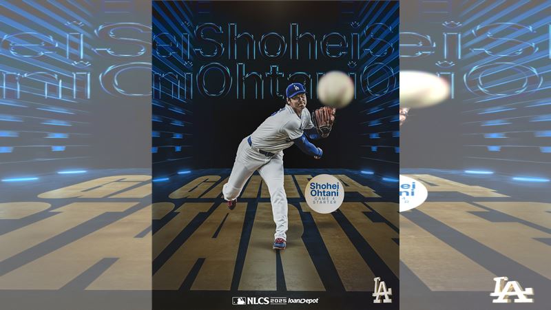 大谷翔平1局上投出保送後連飆3K。（圖／翻攝自道奇推特）