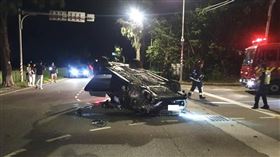 金門,酒駕,逆向,女騎士,死亡車禍,肇事逃逸。（圖／翻攝畫面）