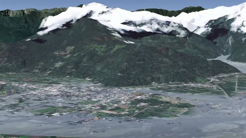 堰塞湖洪災「衛星實況」曝　光復鄉被淹沒