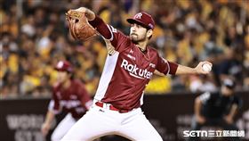 台灣大賽G1，樂天桃猿先發投手魔神樂。（圖／記者劉彥池攝影）