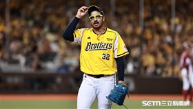 台灣大賽G1，中信兄弟先發投手羅戈5局失3分退場。（圖／記者劉彥池攝影）
