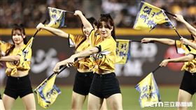 台灣大賽G1，PS女孩開場舞融入「衝鋒旗」。（圖／記者劉彥池攝影）