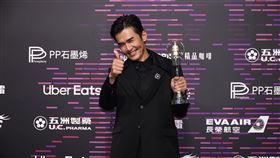 楊一展以《化外之醫》奪下最佳男配角獎。（圖／記者鄭孟晃、趙于瑩攝影）