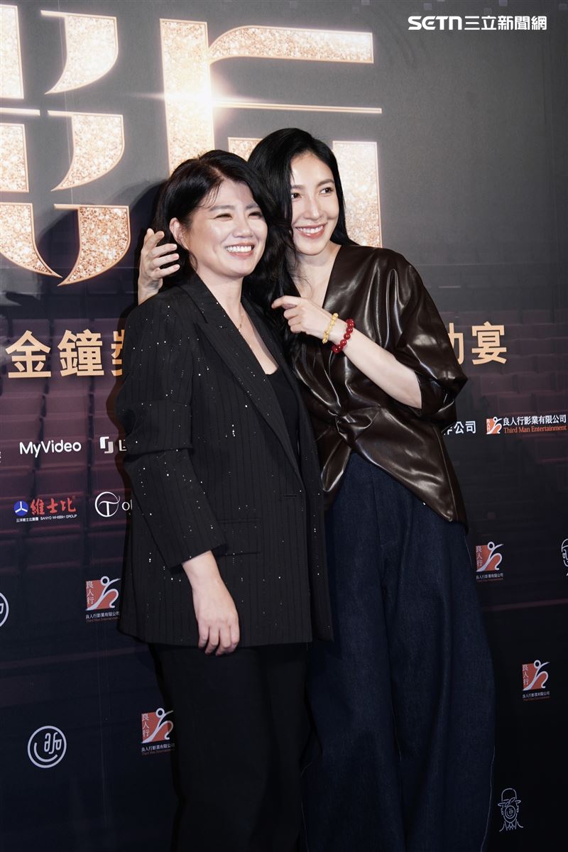 嚴藝文（左）、楊謹華出席《影后》慶功。（圖／記者趙于瑩攝影）