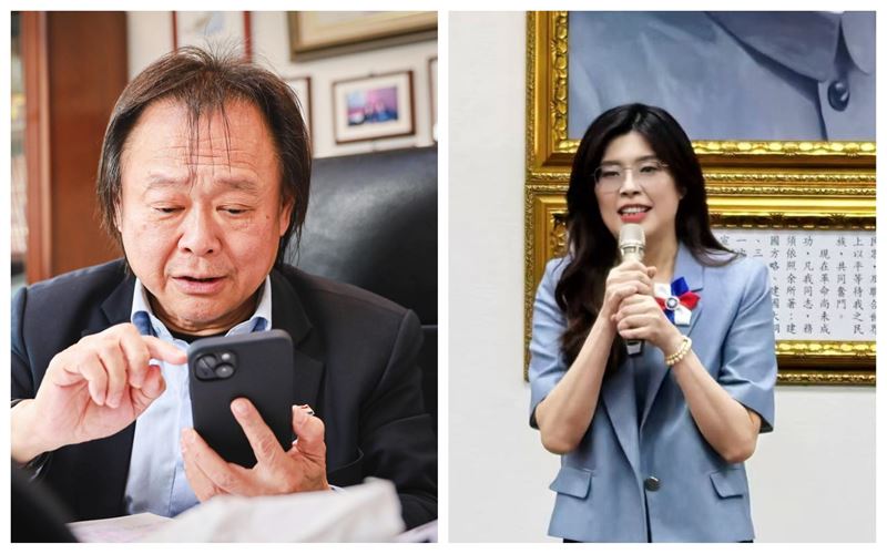 王世堅過往的質詢被突然改編成《沒出息》，此與鄭麗文靠嘴炮當主席，兩者的共同點是，政治已經徹底娛樂化。（圖／翻攝自兩人臉書）
