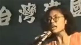 汪怡昕在臉書貼出一張鄭麗文參與農民運動時演講的影片截圖。（圖／翻攝自Issac Wang臉書）