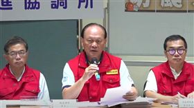 中央前進協調所總協調官季連成說明疏散撤離演練檢討（圖／翻攝自行政院臉書）