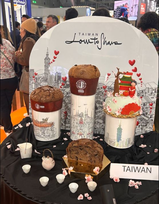 台灣冠軍耶誕麵包Panettone。（圖／翻攝自台灣駐米蘭辦事處臉書）