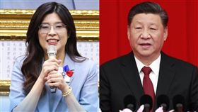 習近平發賀電給鄭麗文。（圖／翻攝自新華網、國民黨臉書）