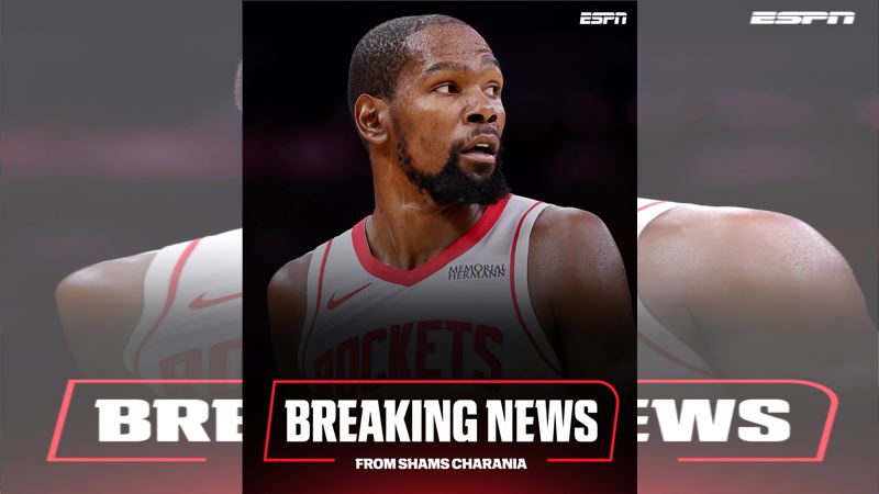 火箭和杜蘭特（Kevin Durant）完成2年9000萬美元續約。（圖／翻攝自X @Shams Charania）