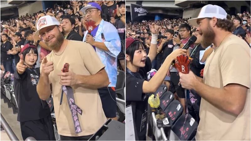 波賽樂到外野帶應援　樂天桃猿領隊告白