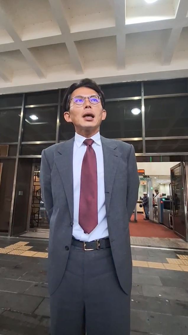 黃國昌在北檢前接受媒體訪問。（圖／翻攝畫面）