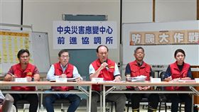 中央災害應變中心前進協調所今(20)日召開「光復鄉災後復原專案中央前進協調所」記者會。（圖／行政院提供）
