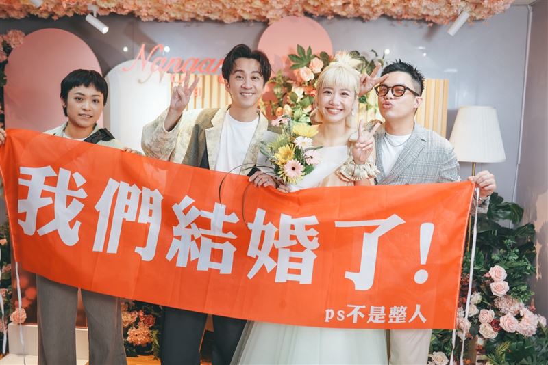 Lulu與陳漢典登記成婚（圖/天地合娛樂&amp;民間友人提供）
