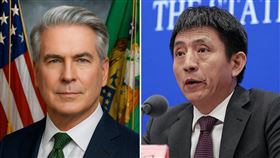 美國財長貝森特（左）曾痛批李成鋼「精神錯亂」。（圖／翻攝畫面）