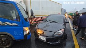 國道一號北上12.4k處今（21）日發生一起死亡車禍。（圖／翻攝畫面）