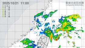 氣象署在今（21）天10:55發布豪雨特報。（圖／翻攝自氣象署）