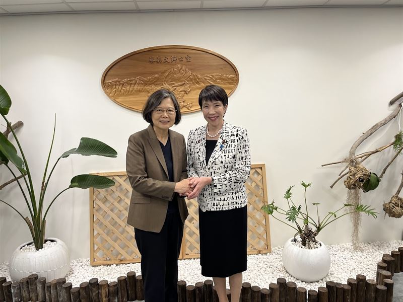 高市早苗過去曾與蔡英文會面。（圖／翻攝自高市早苗X帳號）