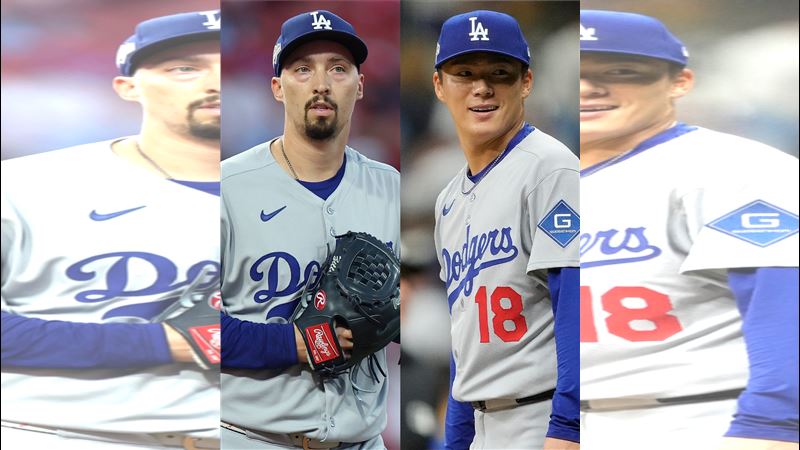 道奇世界大賽前2戰將會由史奈爾（Blake Snell）和山本由伸掛帥先發。（圖／翻攝自MLB X）