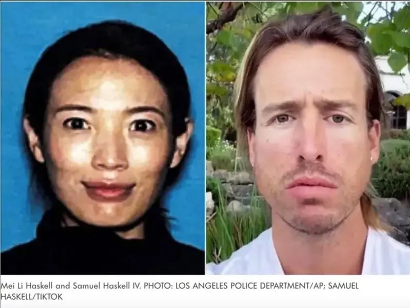 兇嫌塞繆爾‧哈斯克爾（Samuel Haskell）是艾美獎製作人山姆&middot;哈斯克爾（Sam Haskell）的兒子，他因殺害華裔妻子跟岳父母，還肢解分屍。(圖/TIKTOK)