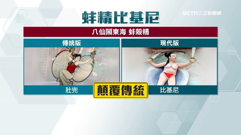 創新版蚌殼精穿上現代比基尼是顛覆傳統