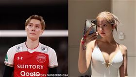 高橋藍被爆同時劈腿知名AV女優與辣妹網紅。（圖／翻攝自高橋藍IG、IG @d28_uka ）