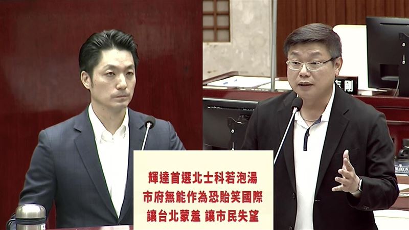 陳賢蔚日前在市議會質詢台北市長蔣萬安輝達落腳進度（圖／翻攝自北市議會直播）
