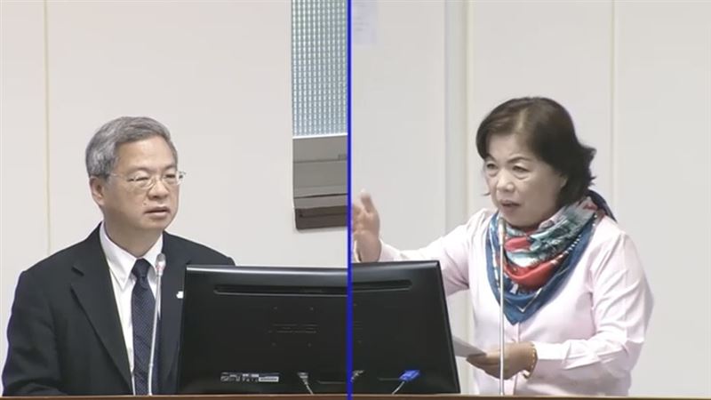 楊瓊瓔就工具機可能面臨232條款一事質詢經濟部長龔明鑫。(圖/翻攝國會頻道)
