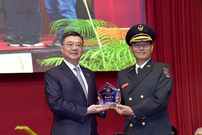 行政院長卓榮泰今(22)日出席台灣警察專科學校慶祝80週年校慶大會。（圖／行政院提供）