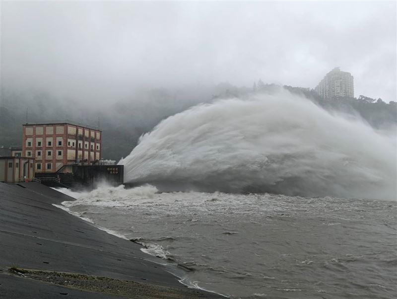 連日大雨，石門水庫進帳6500萬噸。（圖／水利署北水分署提供）
