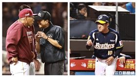 台灣大賽G3，詹子賢左外野飛球落點「沒有畫面」，兩隊總教練都看傻。（圖／記者劉彥池攝影）